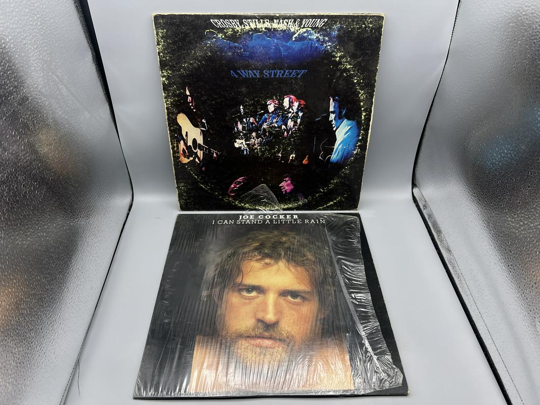Lot of (2) Vintage Vinyl Albums - Crosby, Stills, Nash, & Young 4 Way Street & Joe Cocker I Can (1 of 4)