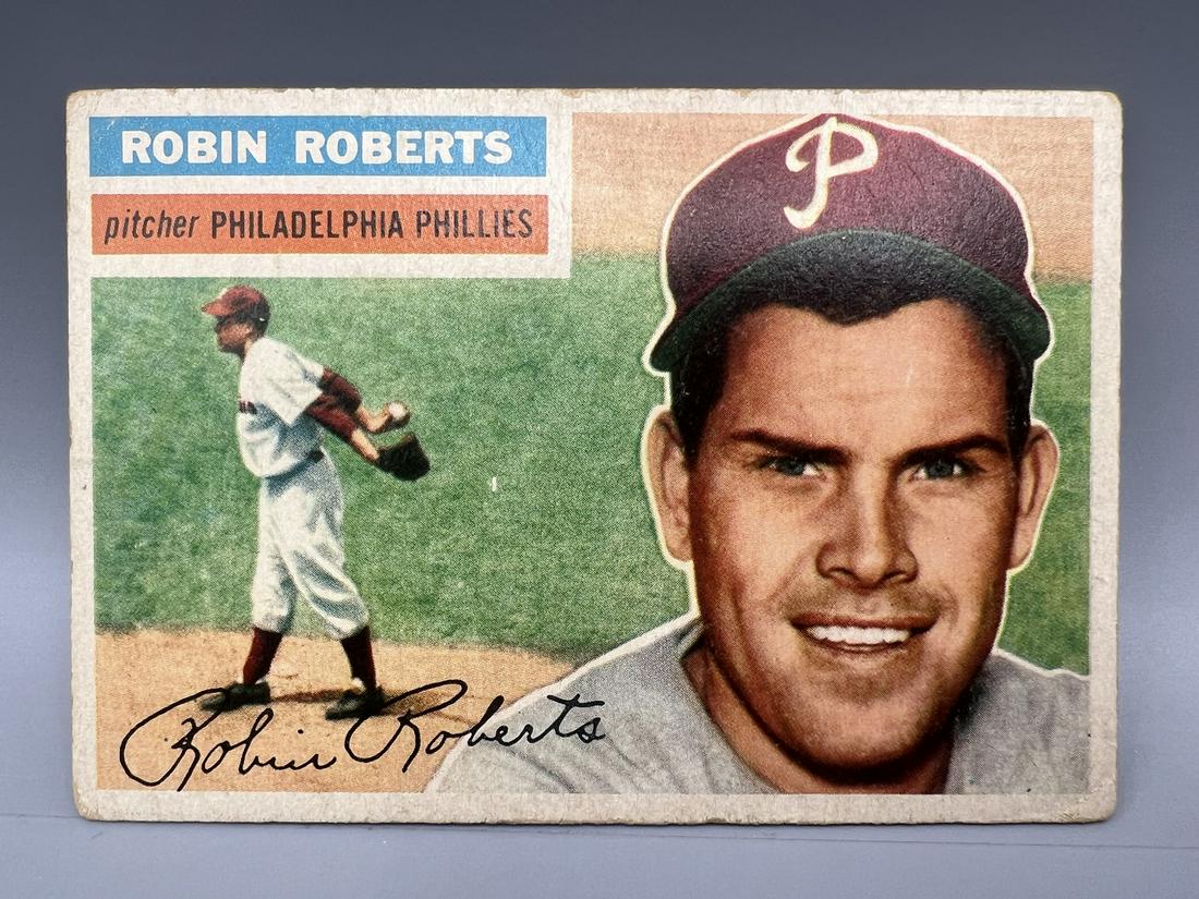 1956 Topps Robin Roberts Grey Back #180 (1 of 2)