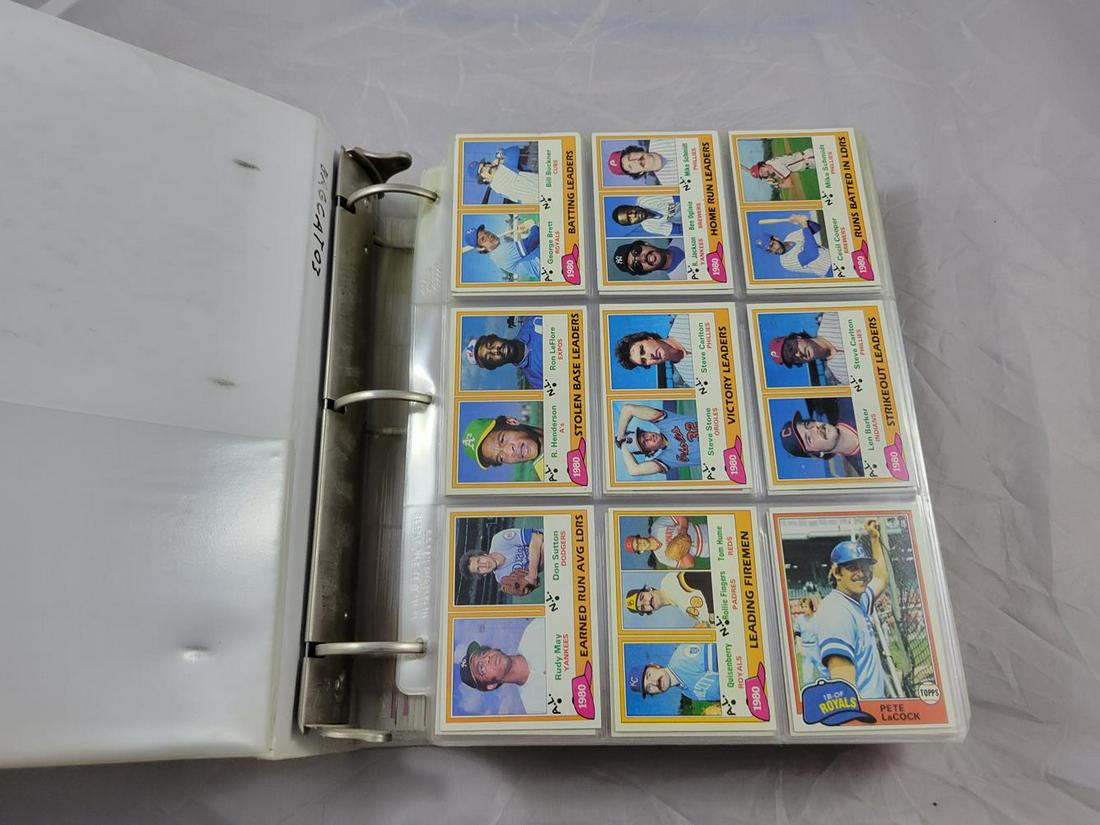 1981 Topps Set in Binder: Includes Fernando #302, Raines #479, Gibson #315, and Baines #347 Rookies