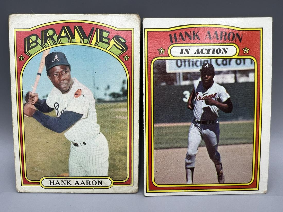 1972 Topps Hank Aaron #299 & In Action #300 (1 of 2)