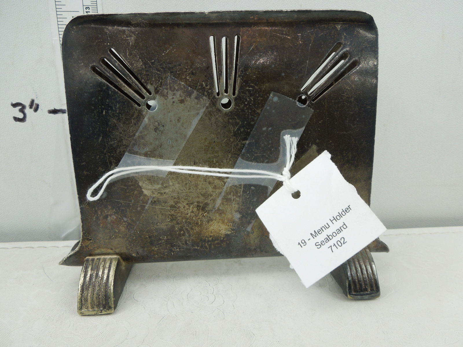 Seaboard International Menu Holder 05060 - Tag no.  7102 (1 of 7)