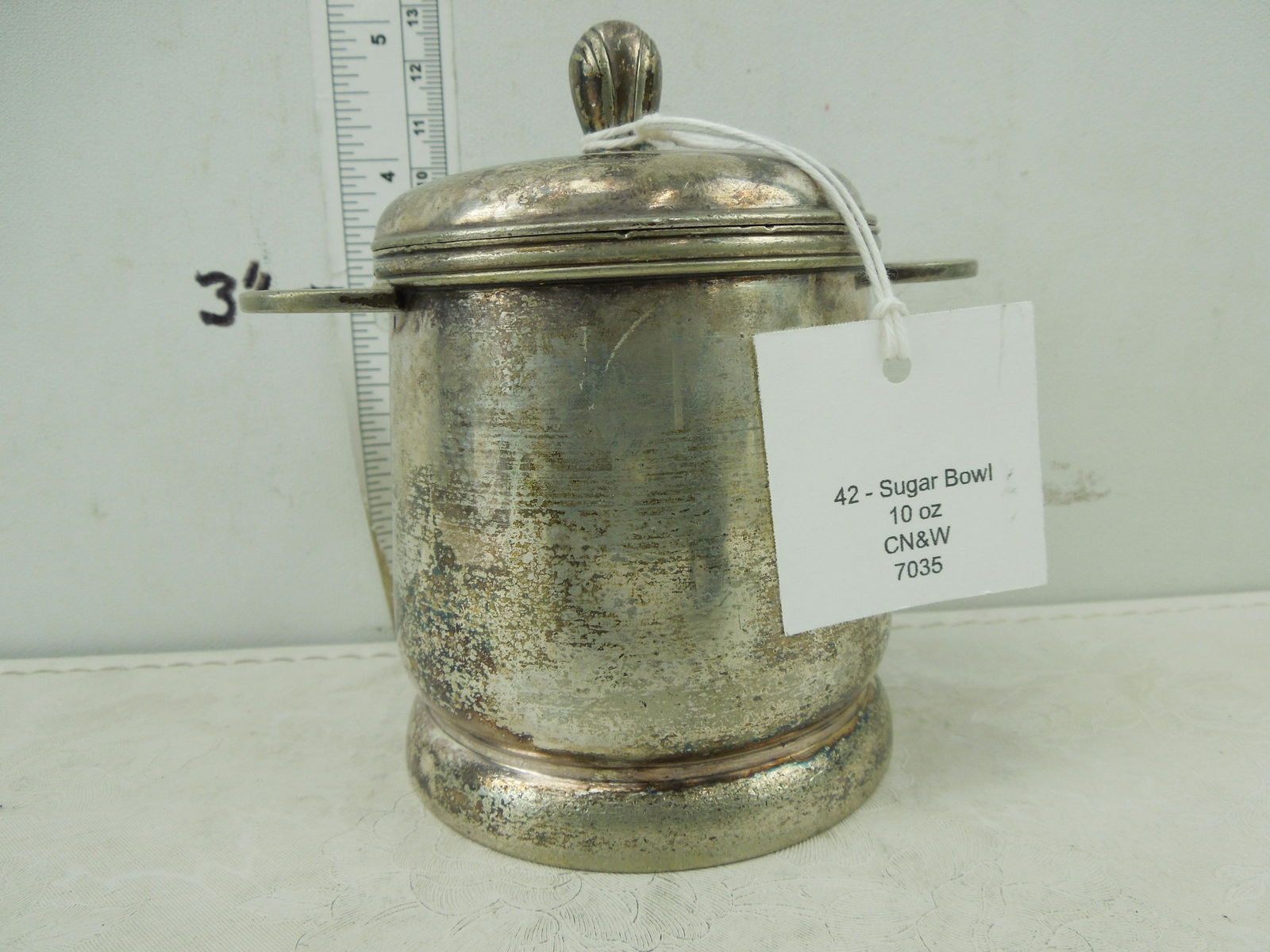 C & NWRY International Silver 10 oz. Sugar Bowl  05073- Tag no. 7035 (1 of 6)
