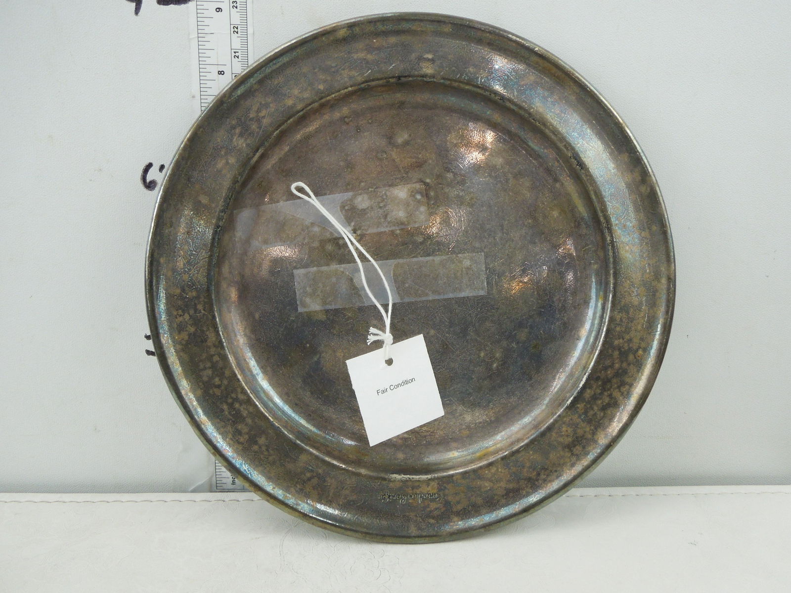 Canadian Pacific Mappin & Webb/London Sheffield Large Round Plate -  Tag no. 7094 (1 of 7)