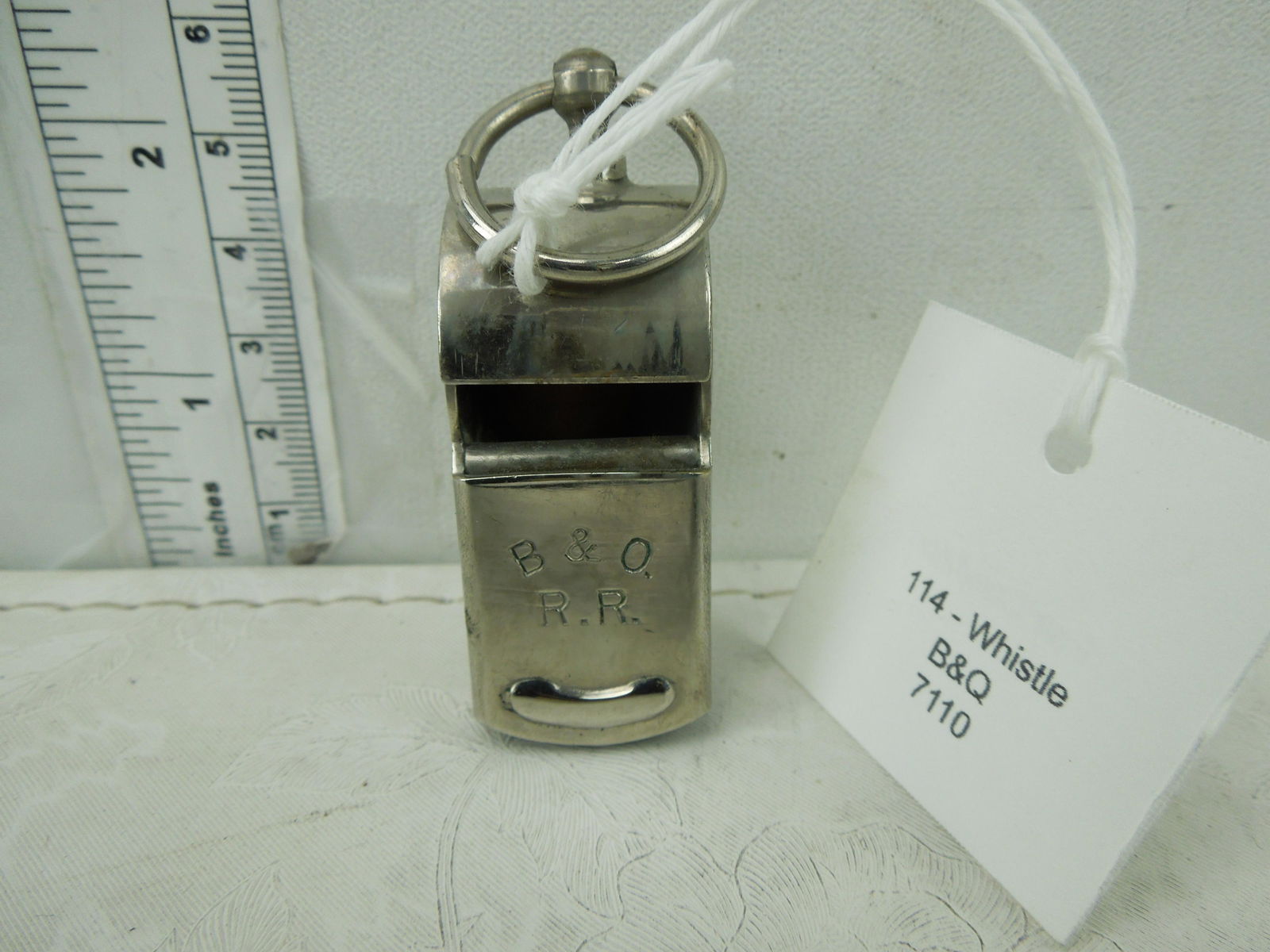 B & O RR Whistle -  Tag no. 7110 (1 of 6)