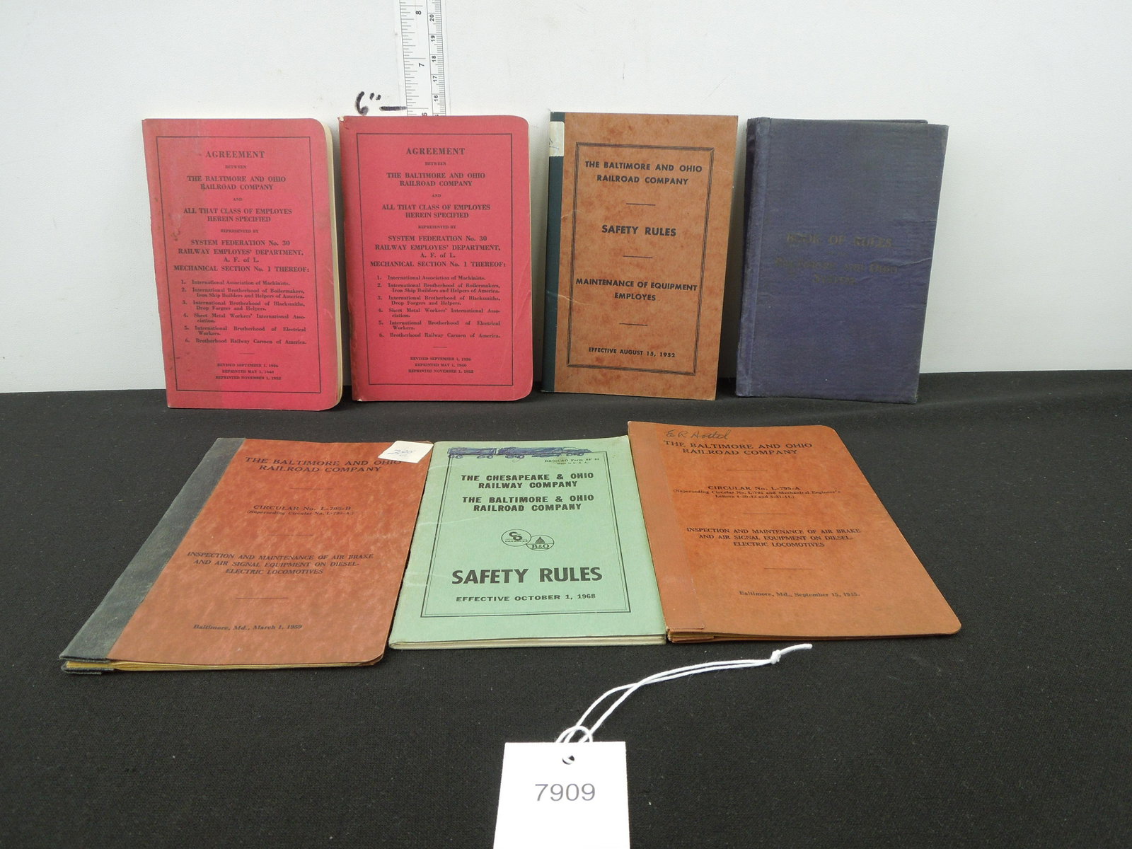 Baltimore & Ohio Railroad Company Rule Books, Air Brake Insp On Diesel Electric and Employee: Baltimore & Ohio Railroad Company Rule Books, Air Brake Insp On Diesel Electric and Employee Agreement
