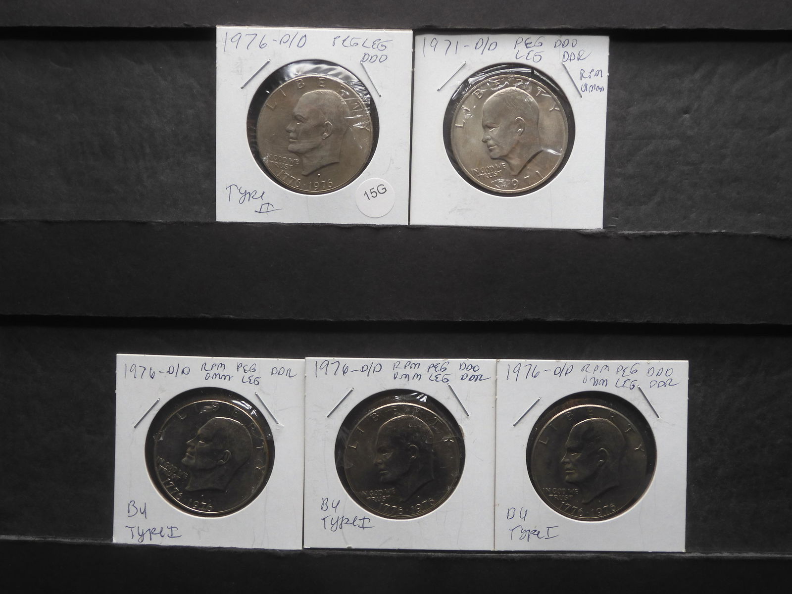 5 Mixed Date Ike Dollars. With Variations. CH BU (1 of 5)