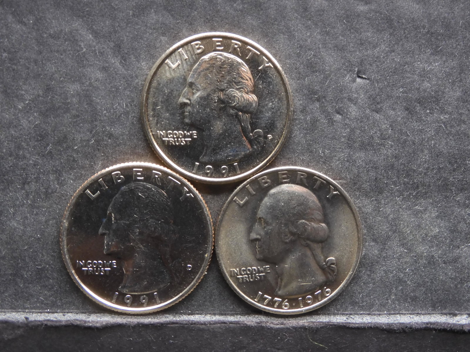 1991-P, 1991-D, & 1976-P Washington Quarter: 1991-P, 1991-D, & 1976-P Washington Quarter