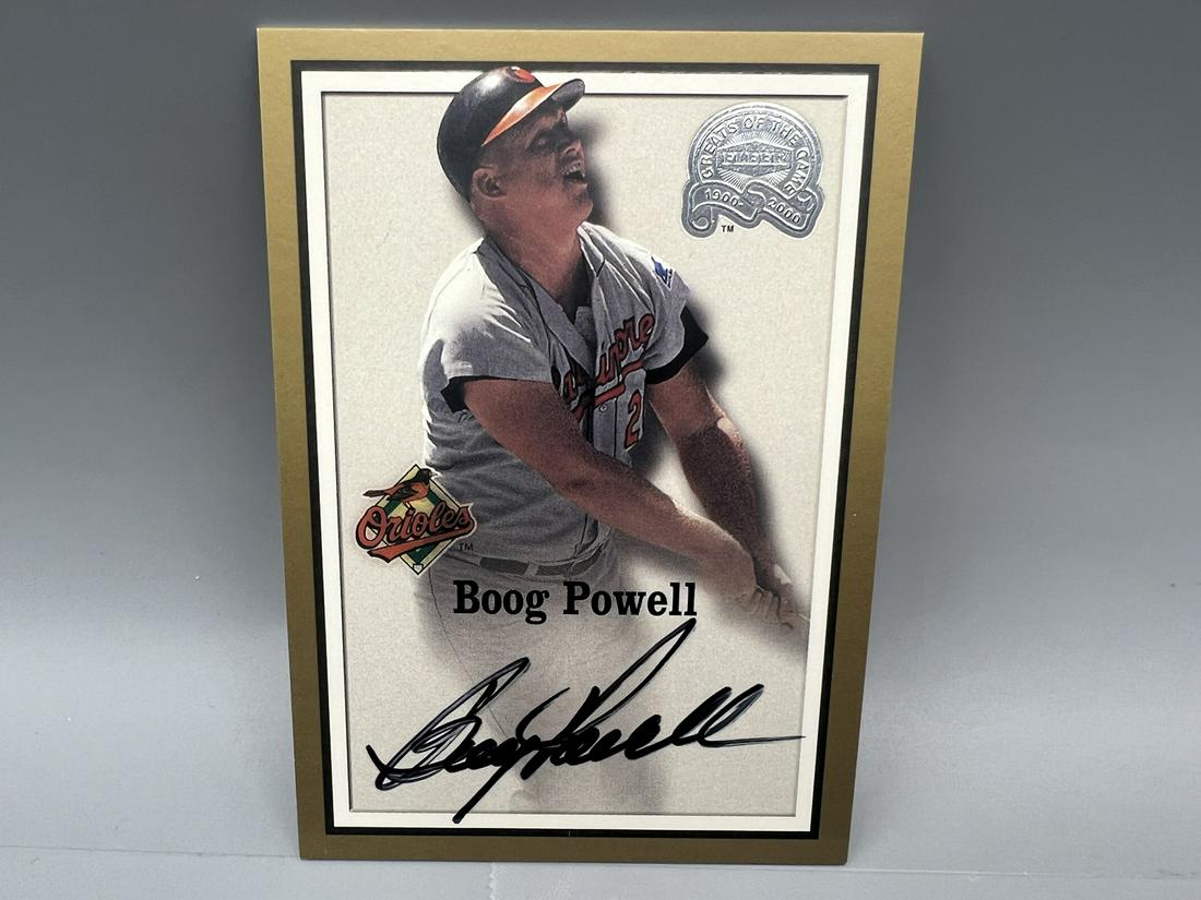 2000 Fleer Greats Of The Game Boog Powell On Card Auto: 2000 Fleer Greats Of The Game Boog Powell On Card Auto