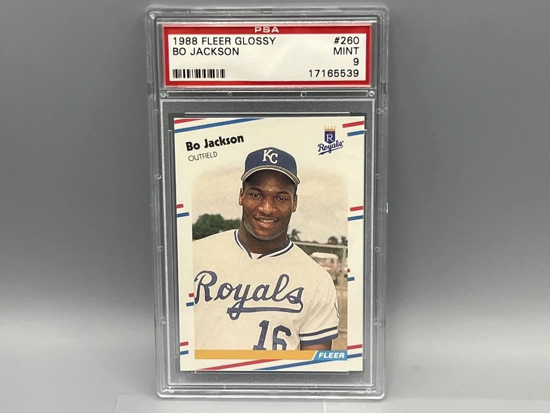 1988 Fleer Glossy Bo Jackson #260 PSA Mint 9 (1 of 2)