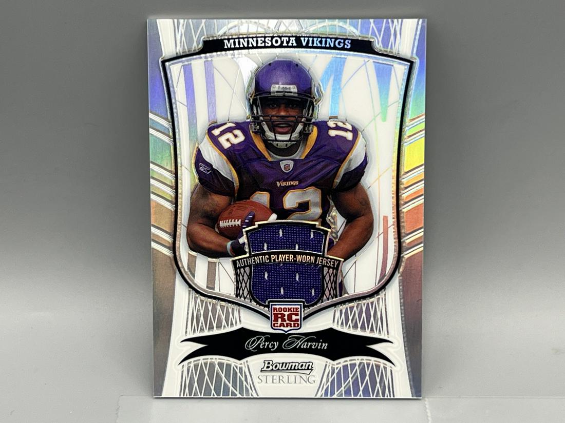 2009 Bowman Sterling Percy Harvin Rookie Refractor Jersey Card #030/199 (1 of 2)