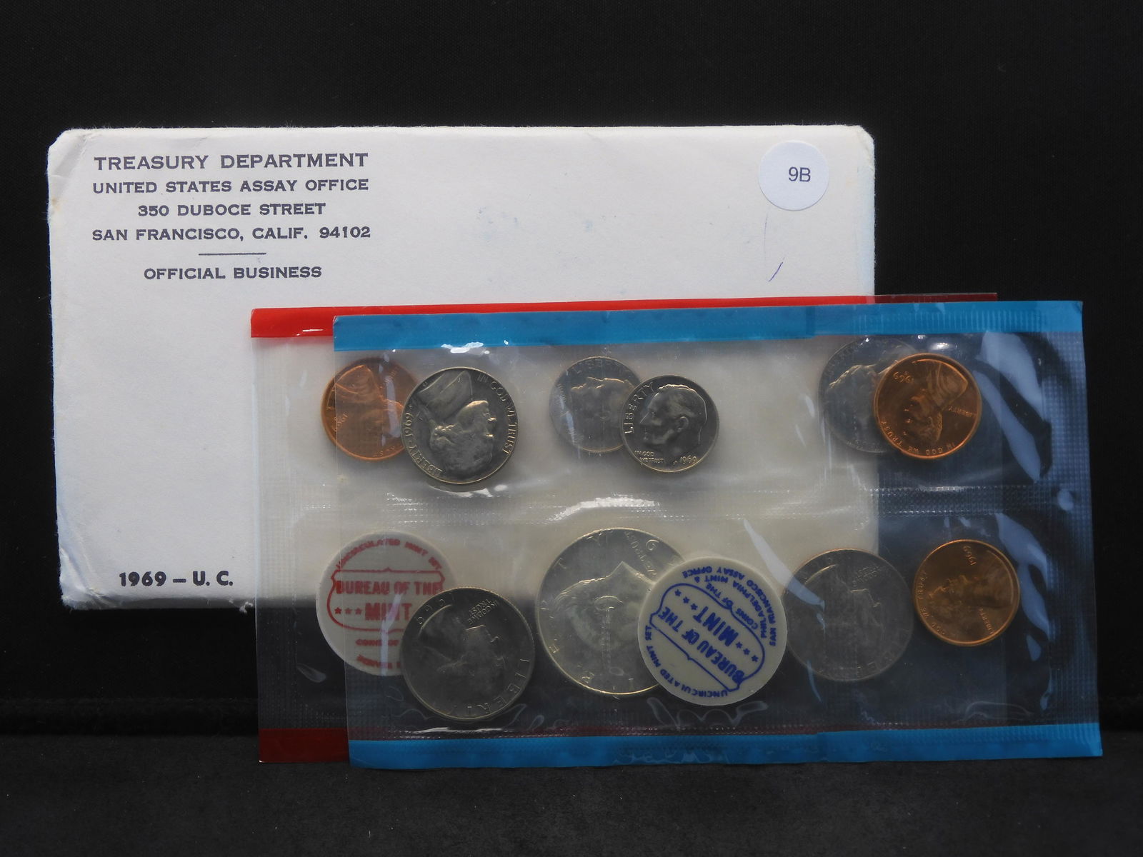 1969 US P&D Mint Set (OGP), with silver 50 cent (1 of 5)