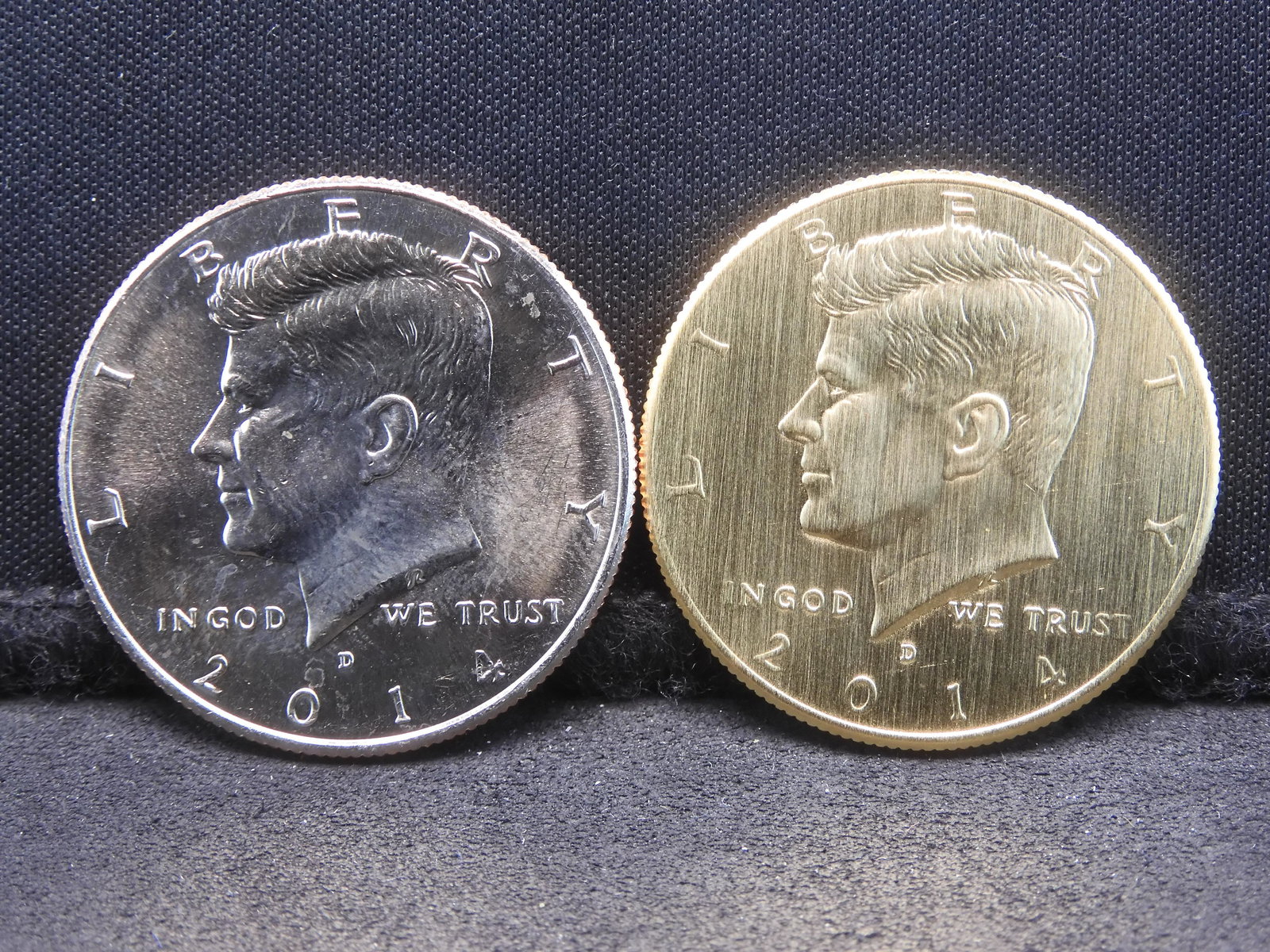 American Space Coin Collection; Gold Plated 2014-D Kennedy & Columbia Space Shuttle Tribute 2014-D (1 of 3)