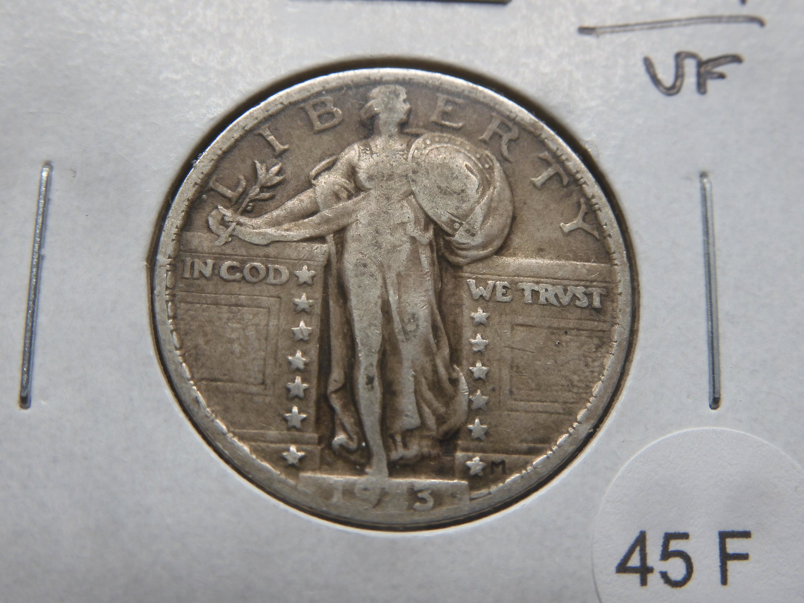 1923 Standing Quarter. VF. (1 of 3)