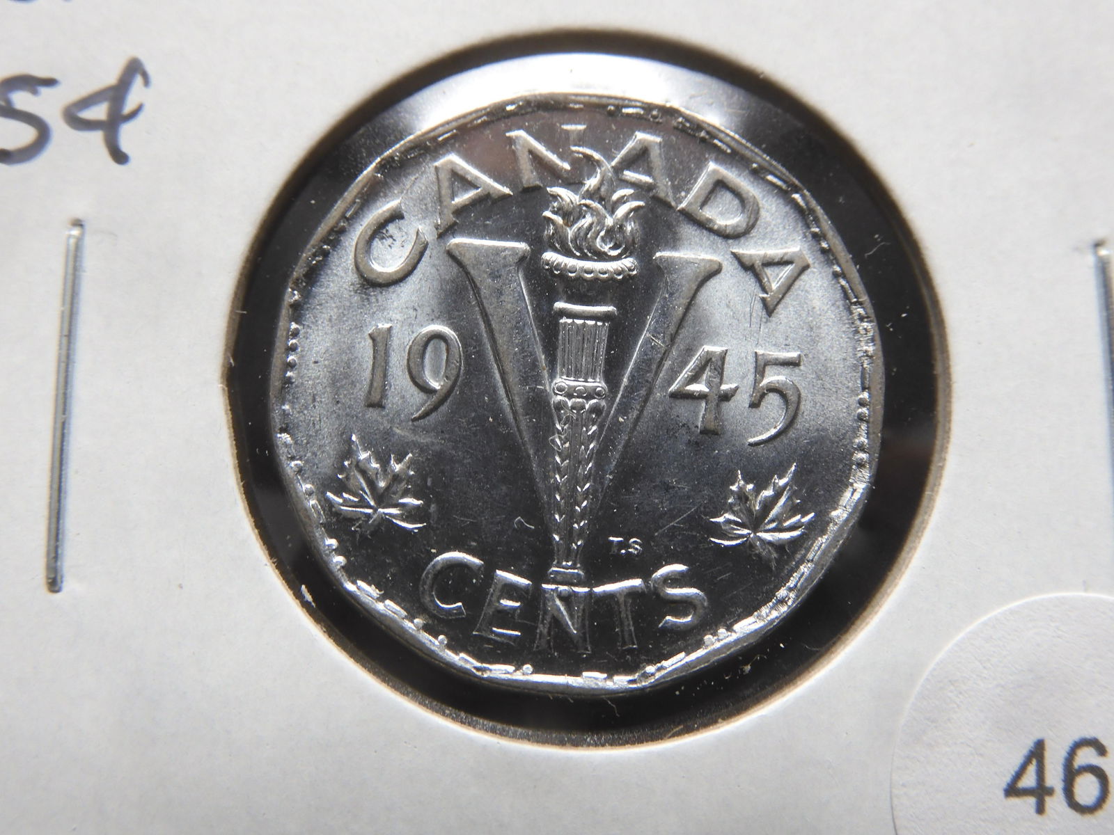 1945 Canada 5c. Gem UNC. (1 of 3)