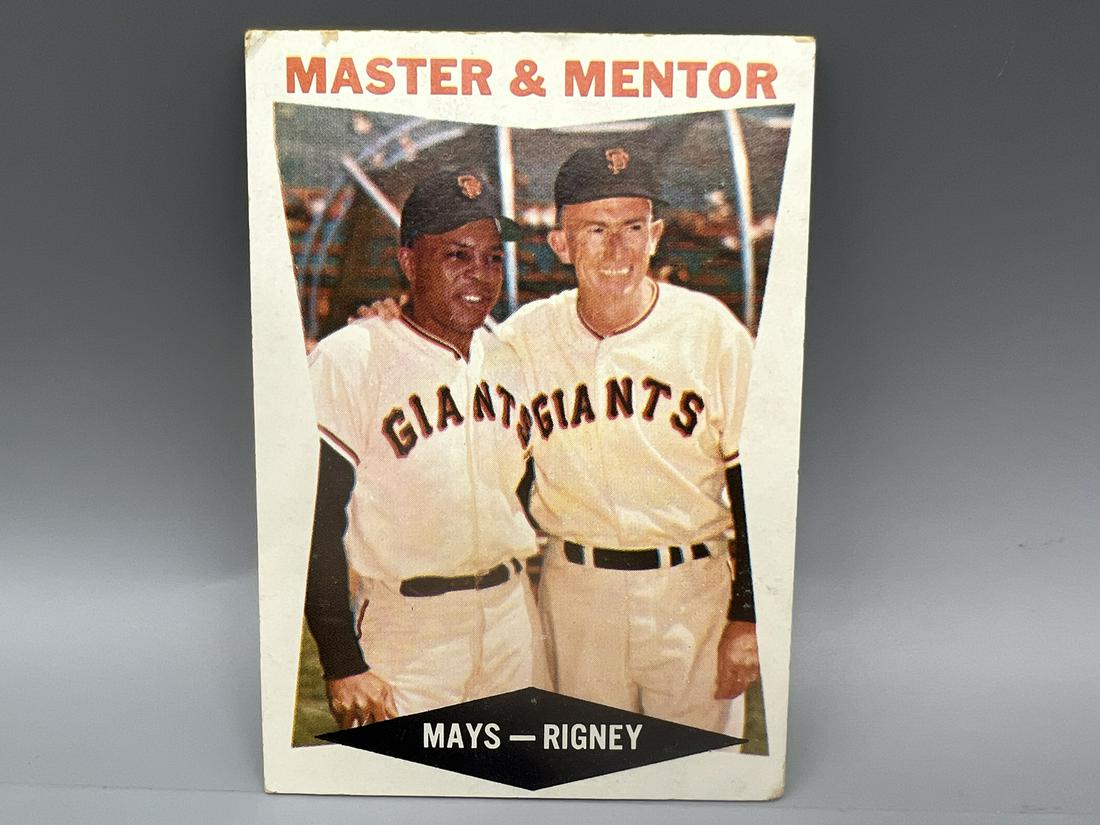 1960 Topps Master And Mentor Willie Mays & Bill Rigney #7: 1960 Topps Master And Mentor Willie Mays & Bill Rigney #7