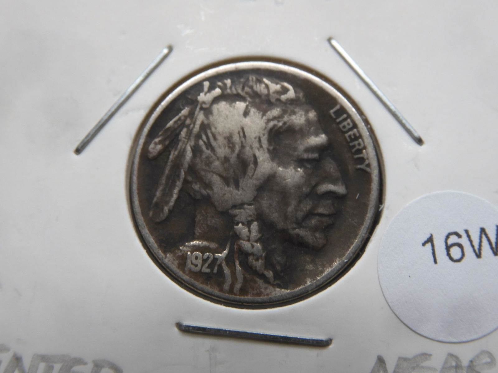 1927 P Buffalo Nickel EF with a coating of ?? (1 of 3)