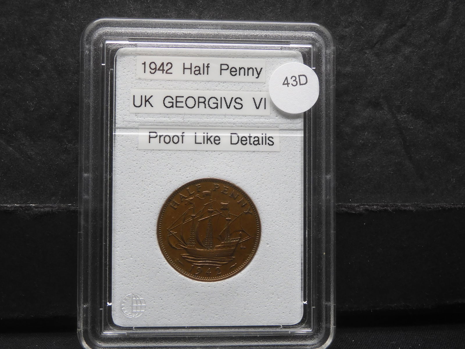 1942 UK Half Penny, Proof Like (1 of 4)