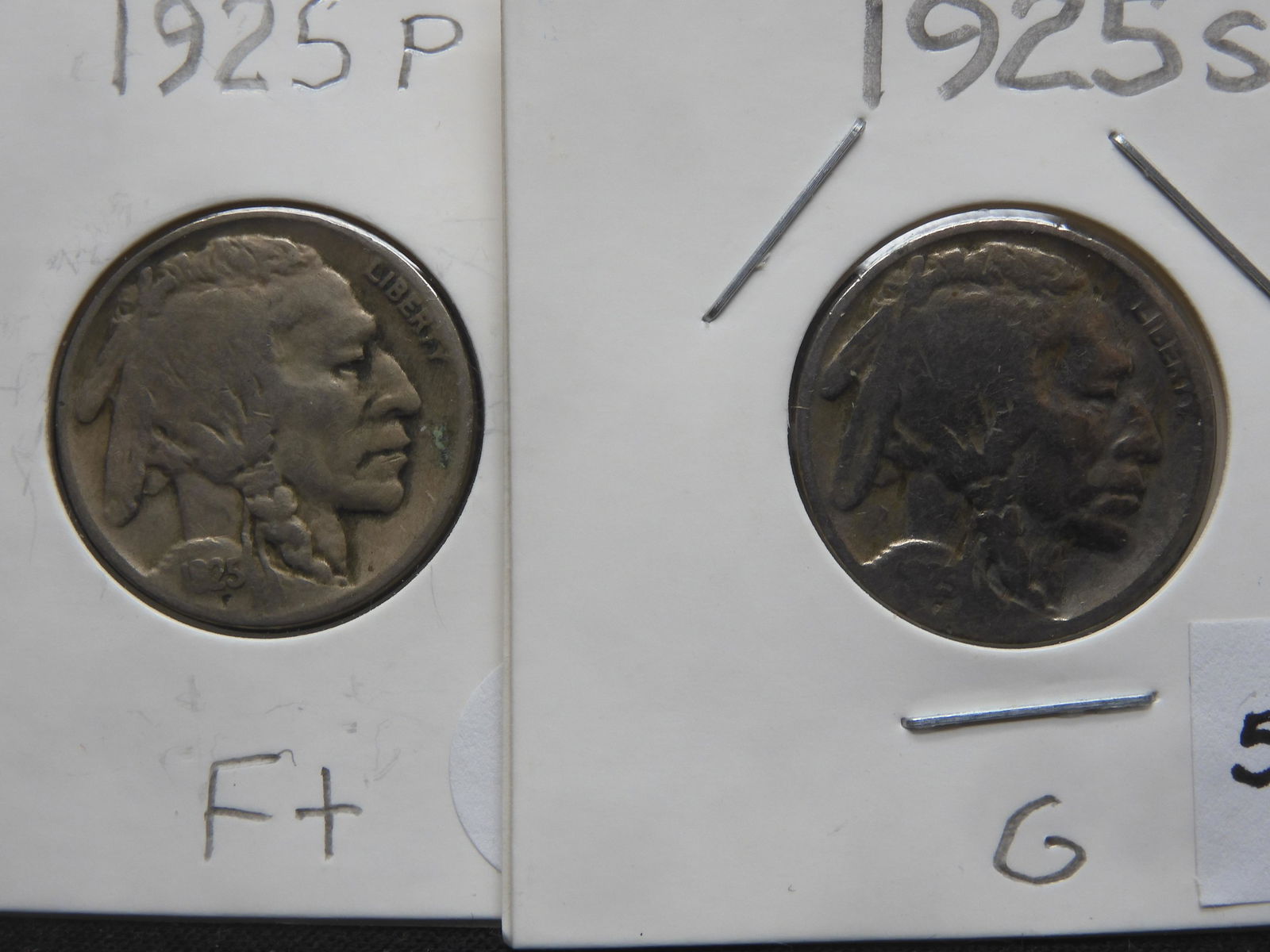 1925 P / S Buffalo Nickel - F+ / G (1 of 3)