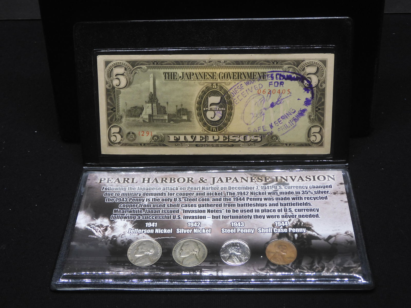 WWII War Coinage And Japanese Invasion Currency Collector Set Issued By First Commemorative Mint (1 of 9)
