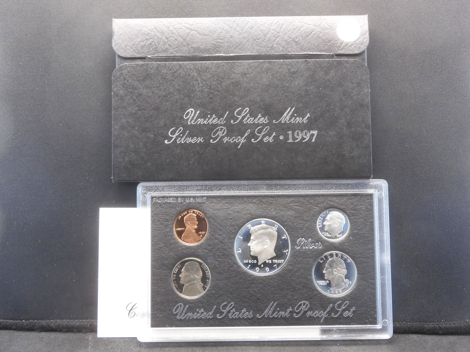 1997-S United States Mint SILVER 5-Coin Proof Set With OGP & COA. (1 of 4)
