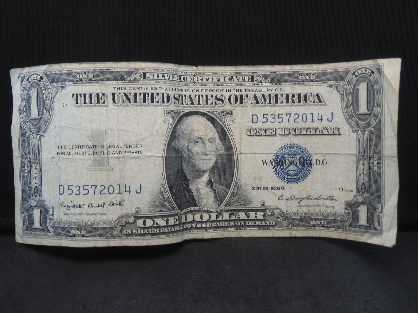 1935 G $1 Silver Certificates. Has In God We Trust. Scarce.  (1 of 3)
