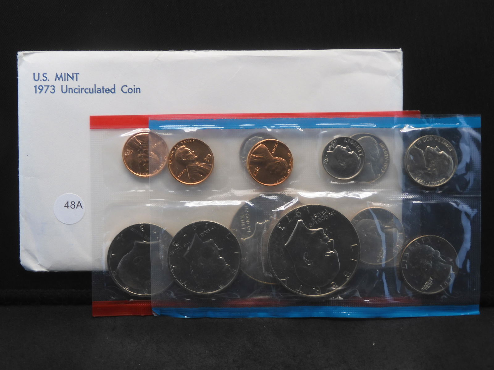 13 coin 1973 P,D,S US Mint Set: GEM BU in original mint package. Tough P and D Ikes.  (1 of 5)