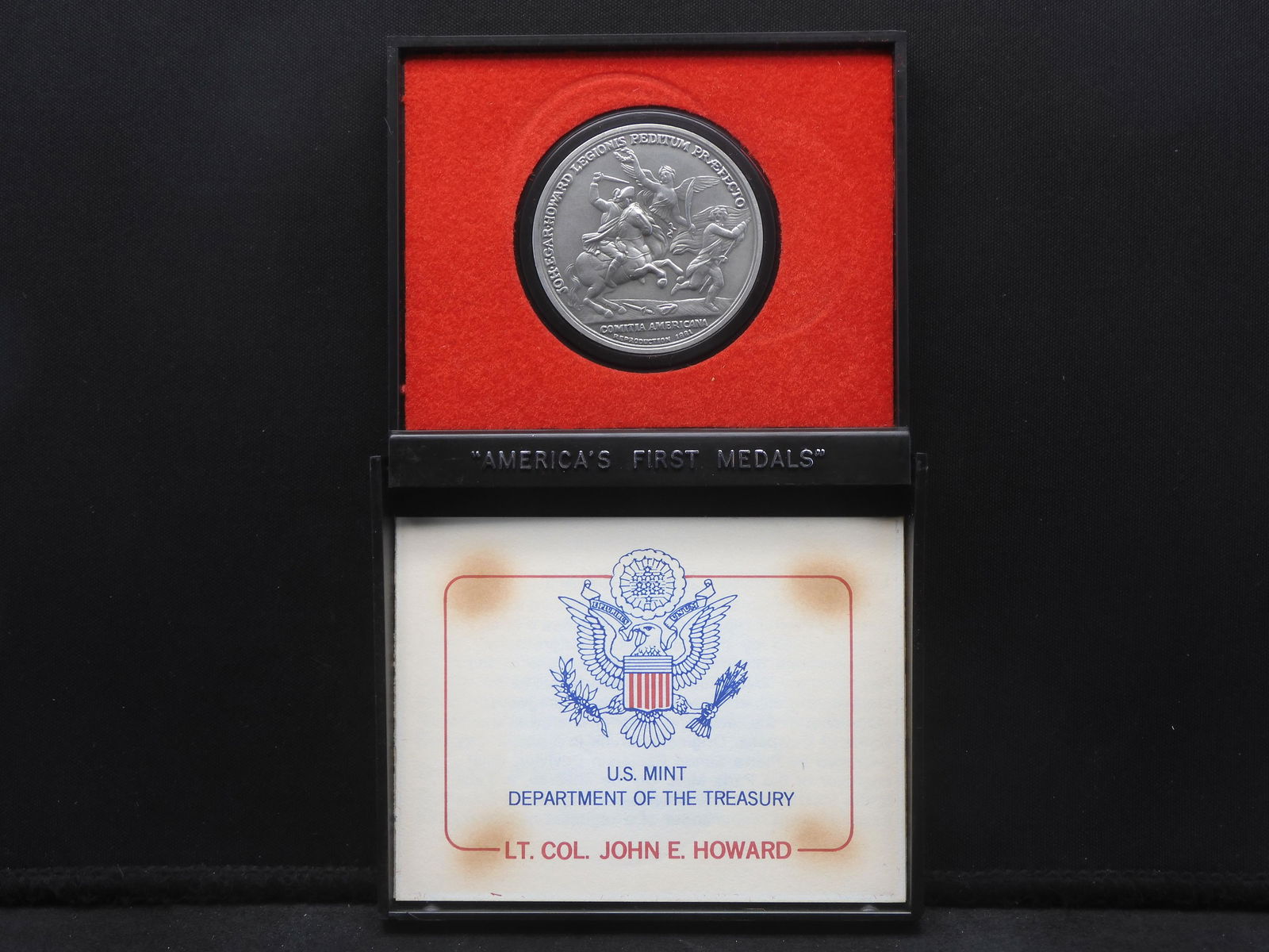 America's First Medals - Lt. Col. John E. Howard w/ COA (1 of 4)