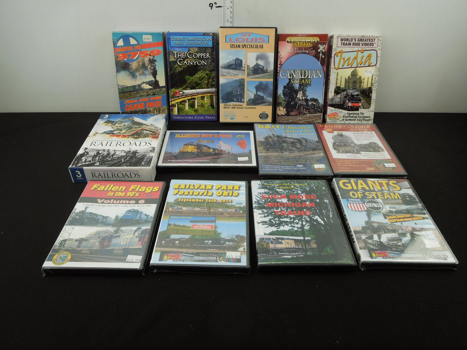 Lot of Six VHS Cassete Tapes and Seven DVD's: Lot of Six VHS Cassete Tapes and Seven DVD's