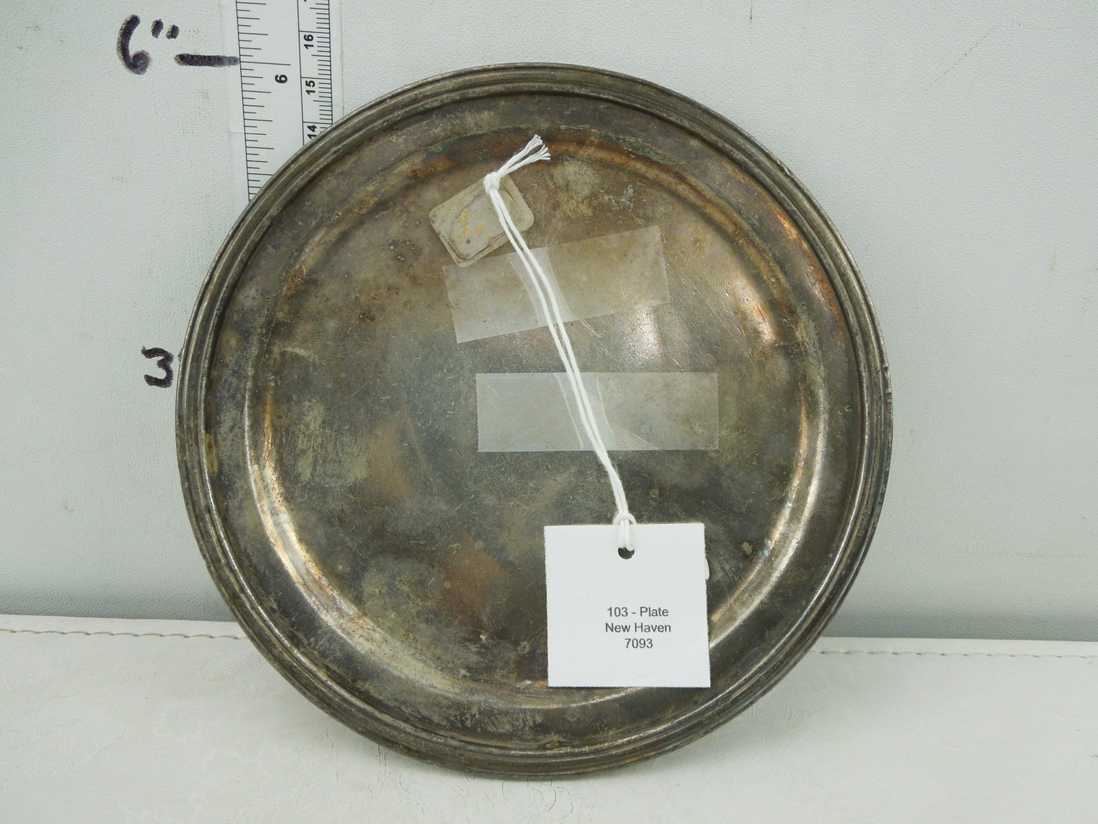 New Haven RR International Silver Small Round Plate: New Haven RR International Silver Small Round Plate
