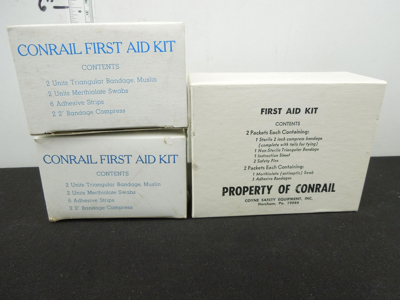 Conrail (Qty 3) First Aid Kit Small Carboard Box: Conrail (Qty 3) First Aid Kit Small Carboard Box