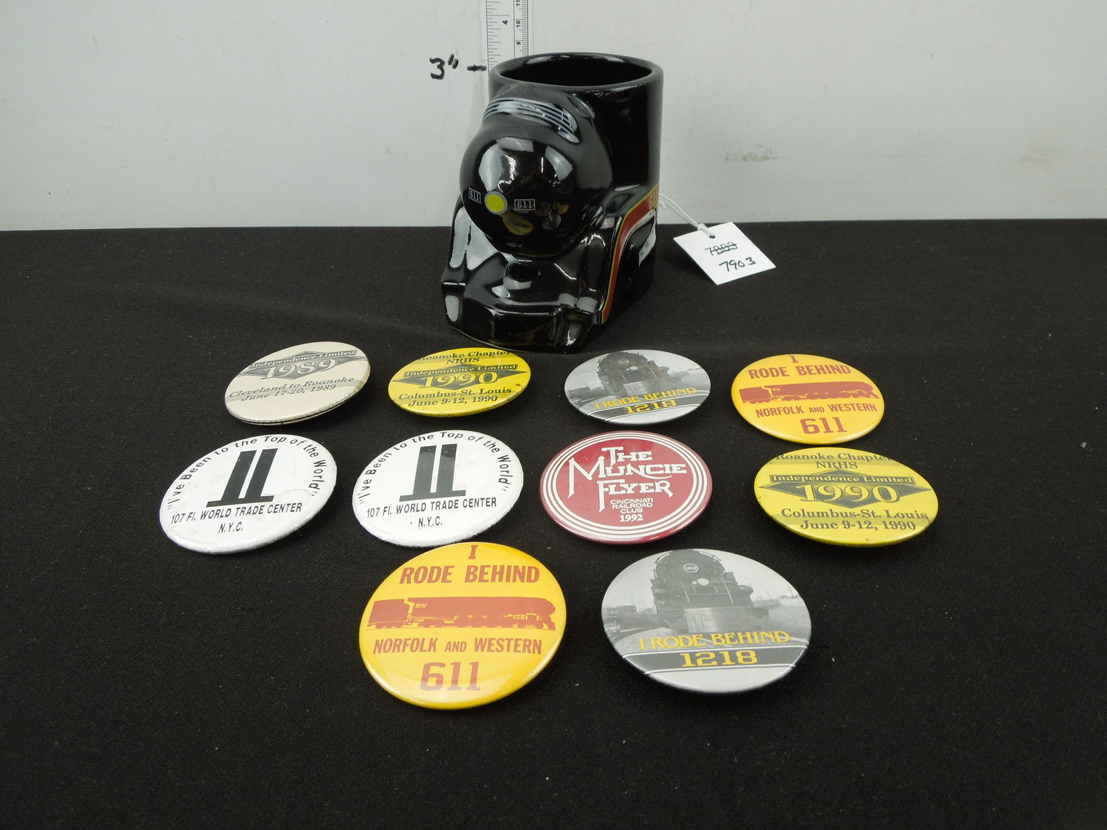 N&W 611 Mug and Buttons from Norfolk Southern Steam Program (1 of 7)