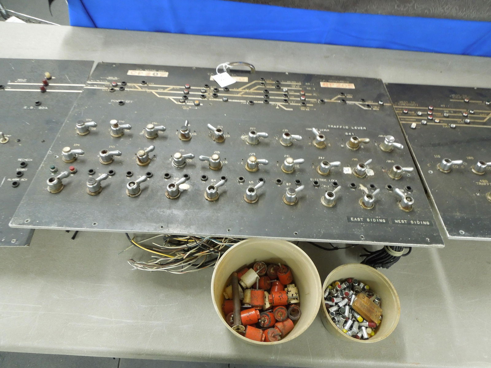 Boards From Control Console Three Boards With Track Diagrams from Control console from Conrail East (1 of 12)