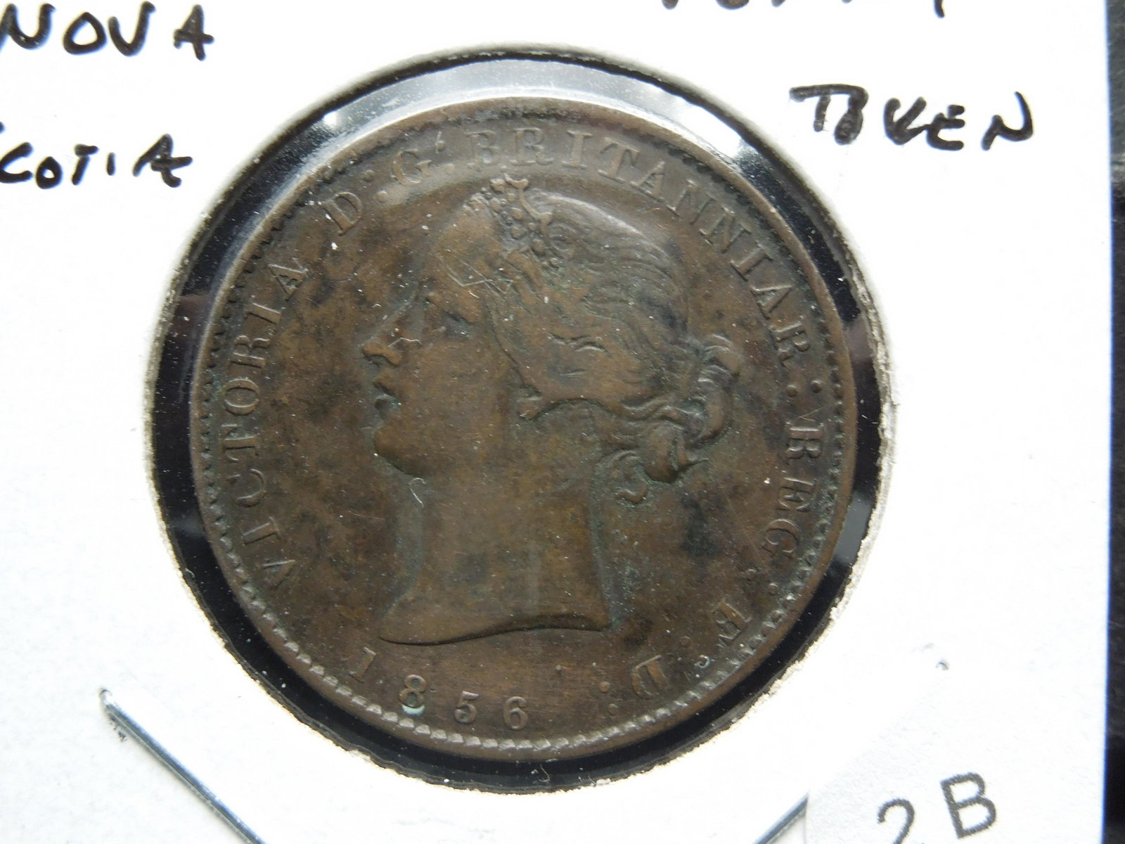 1856 Nova Scotia Half Penny Token. (1 of 3)