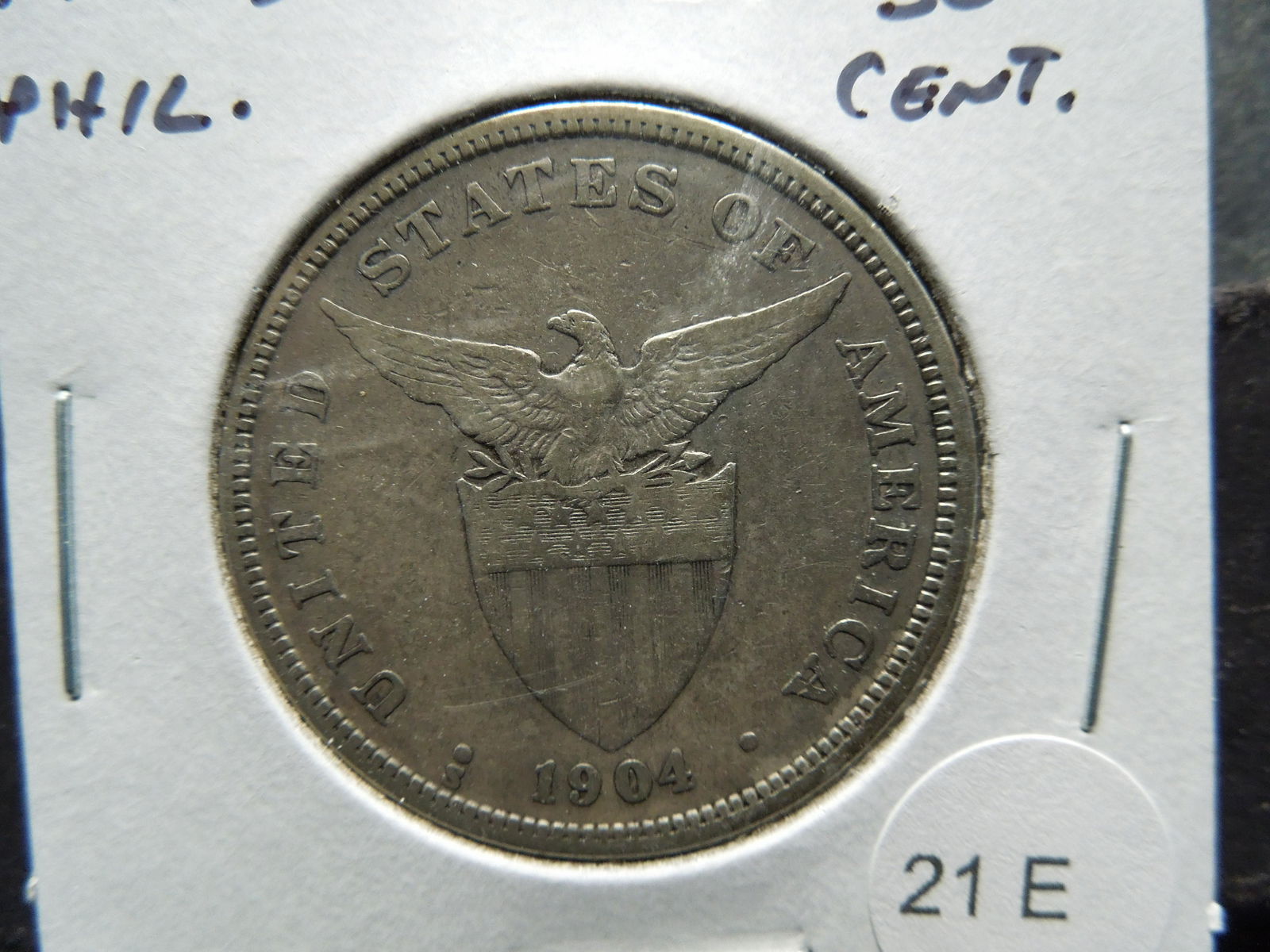 1904-S Philippines Silver 50 Centavos. (1 of 3)