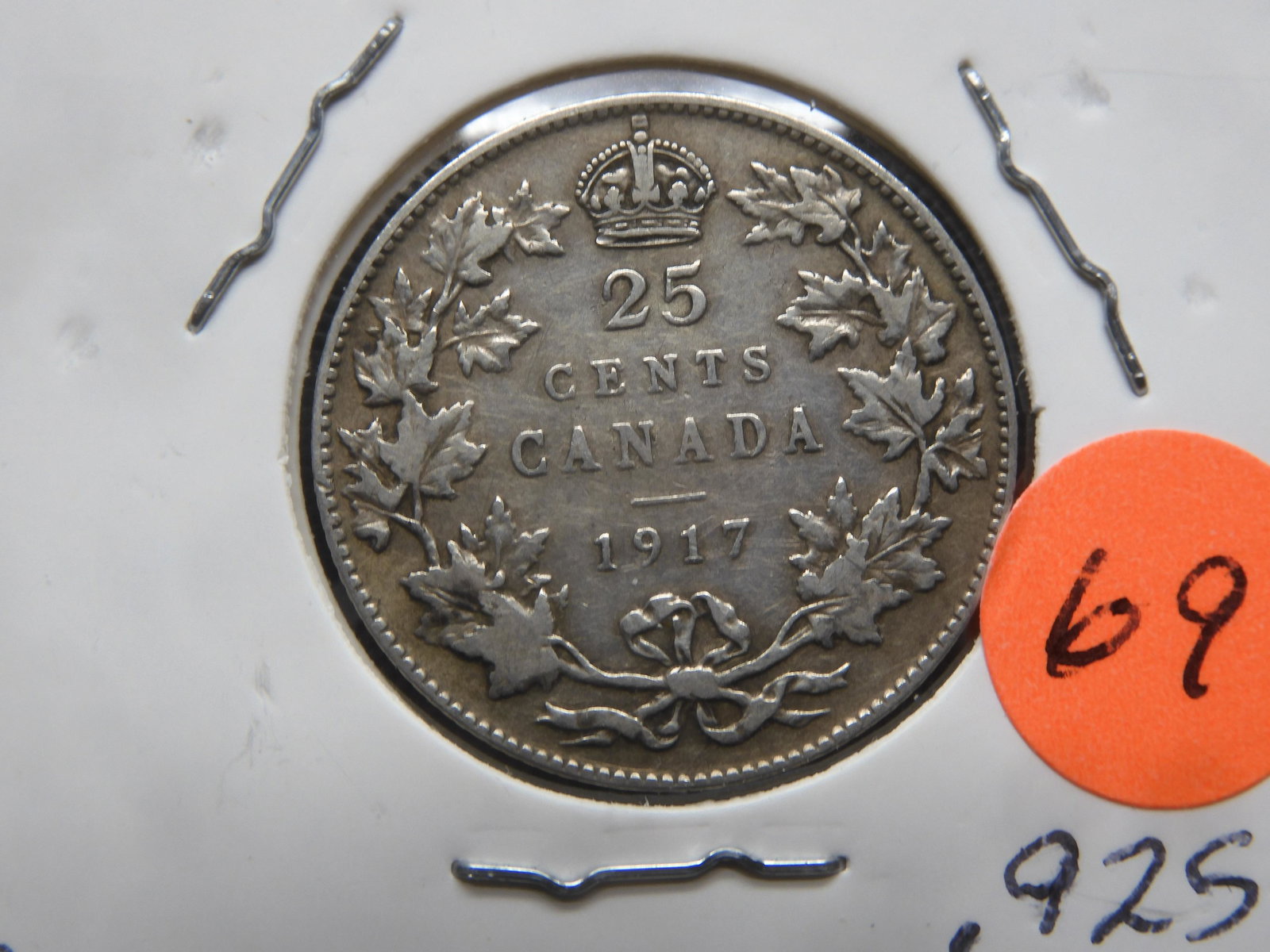 1917 Canada 25 cent .925 Silver (1 of 3)