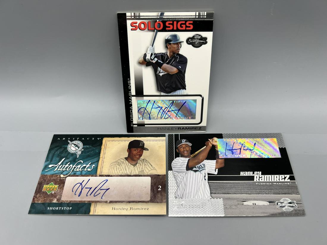 Hanley Ramirez Autographed Card Lot of 3 (1 of 2)
