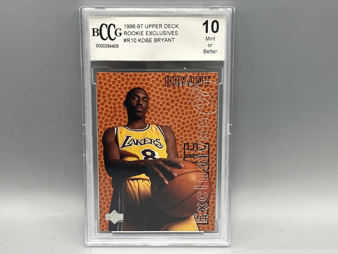 1996-97 Upper Deck Kobe Bryant Rookie Exclusives RC #R10 BCCG Mint or Better 10 (1 of 2)