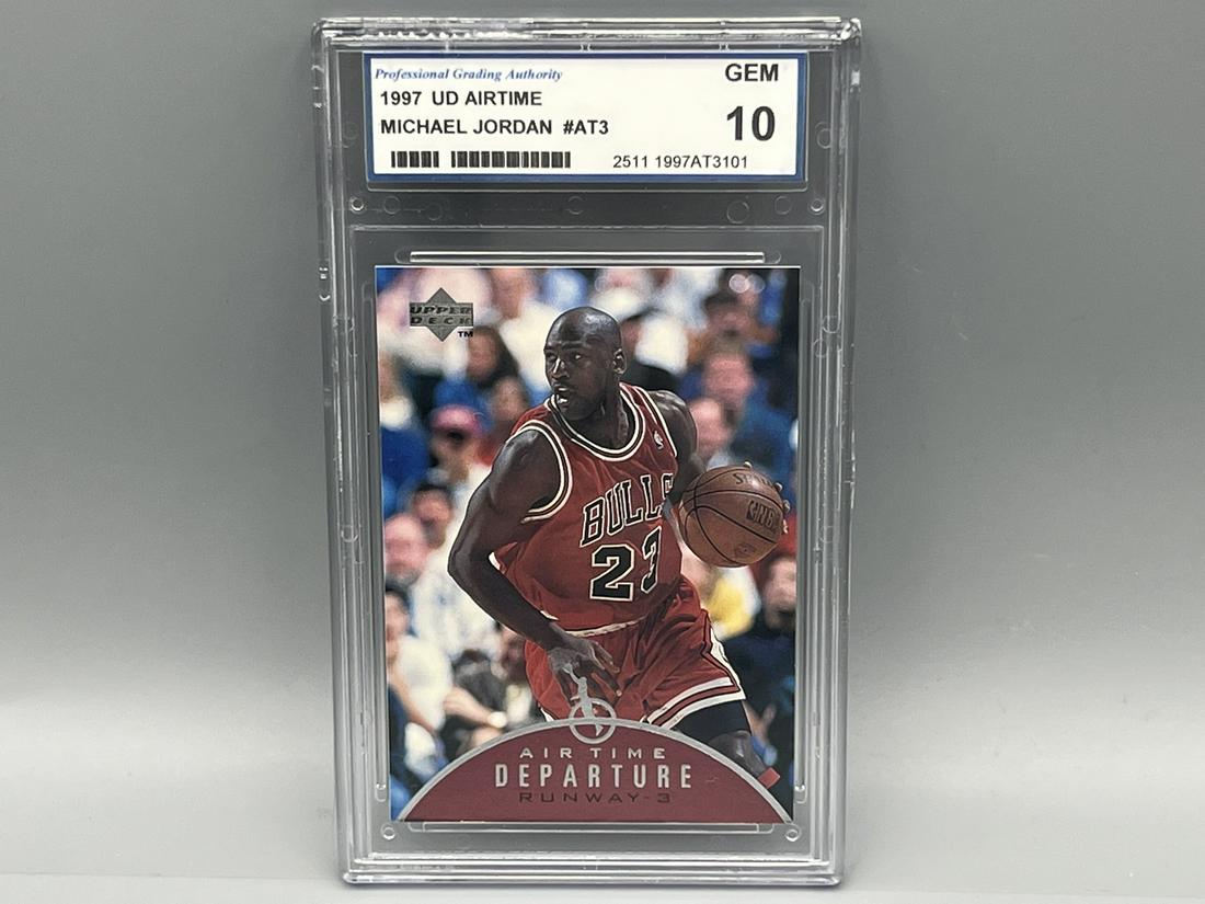 1997 Upper Deck Airtime Departure Michael Jordan #AT3 PGA 10 (1 of 2)
