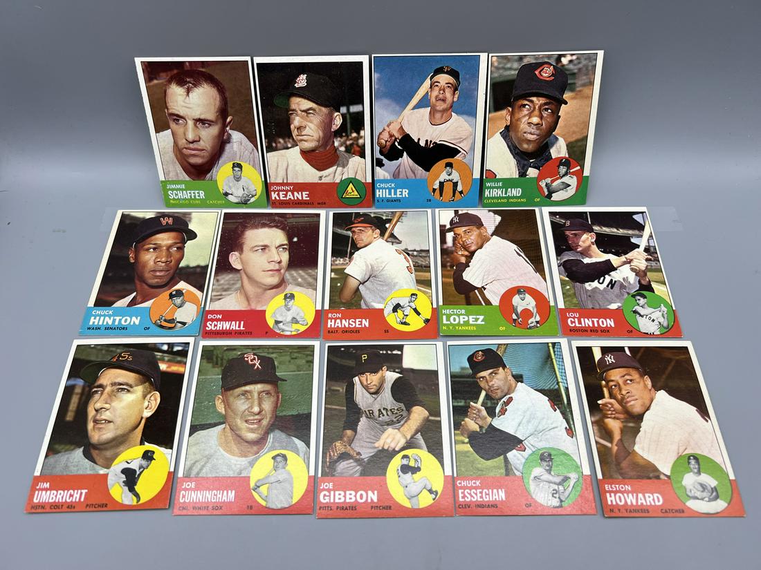 Lot of (14) 1963 Topps Baseball Cards - Varying Conditions (1 of 2)