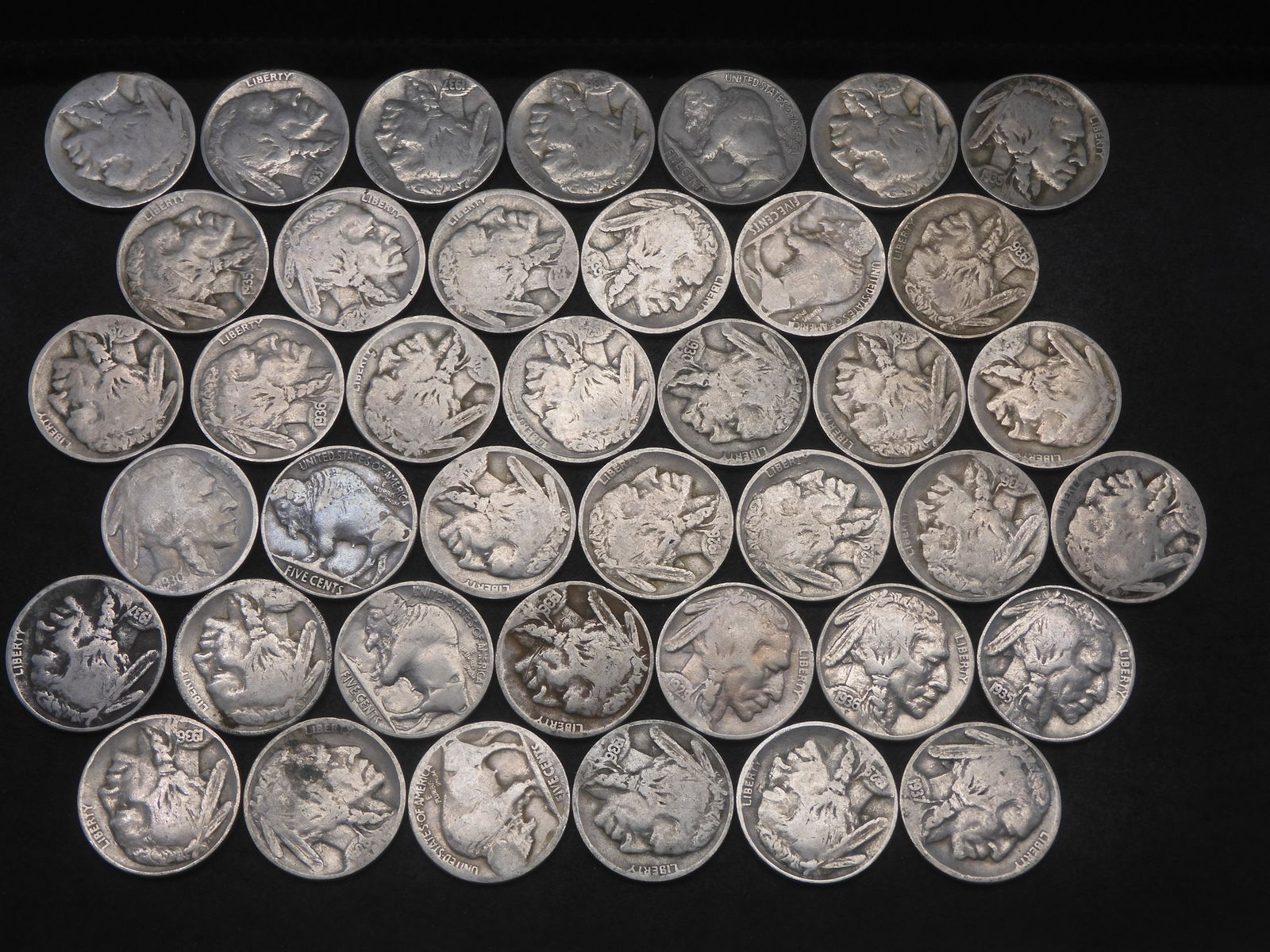40 Mixed Date Buffalo Nickels (1 of 4)