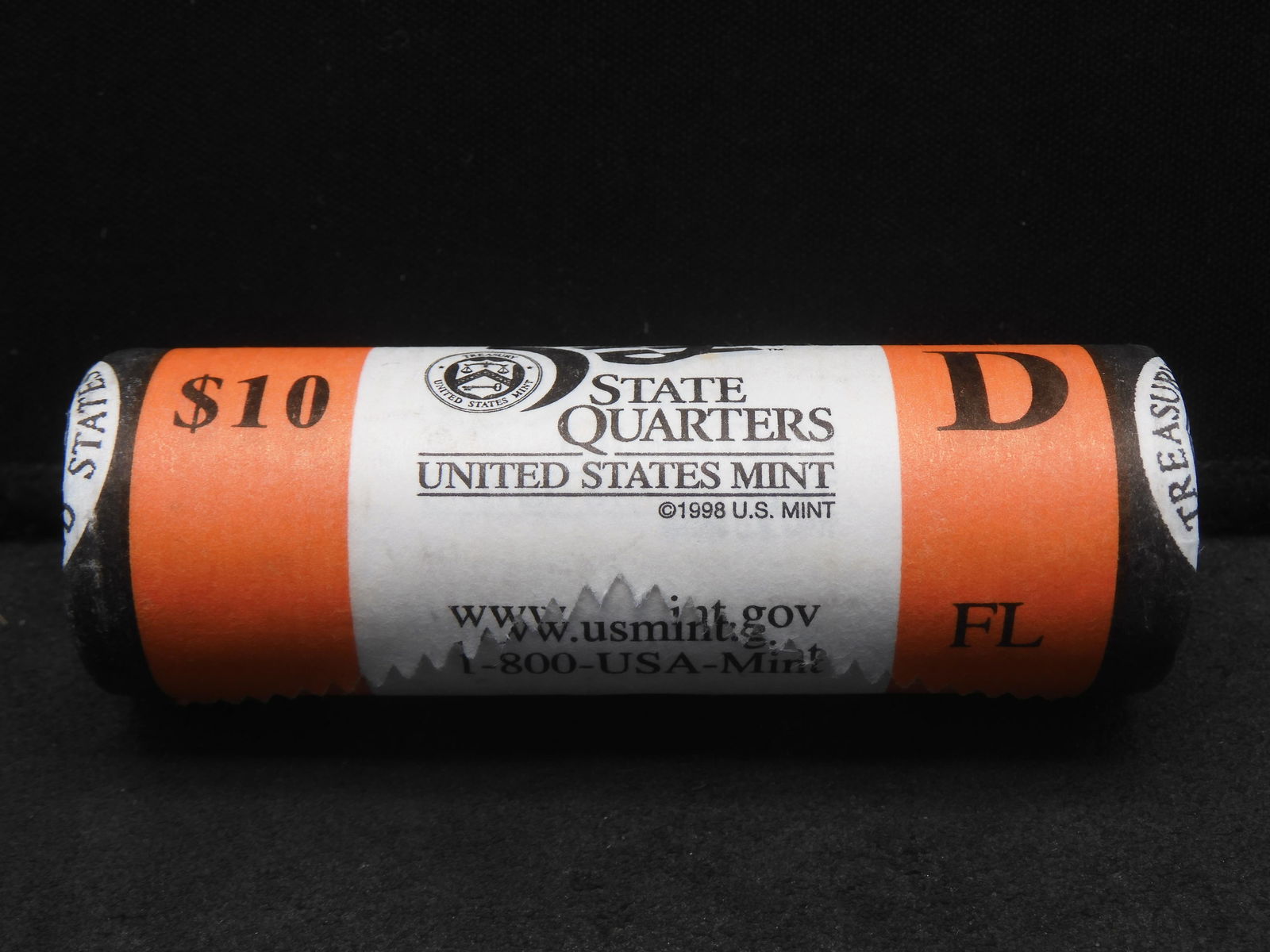 Roll Of 40 Brilliant Uncirculated 2004-D Florida State Quarters In Original U.S. Mint Packaged Roll. (1 of 3)