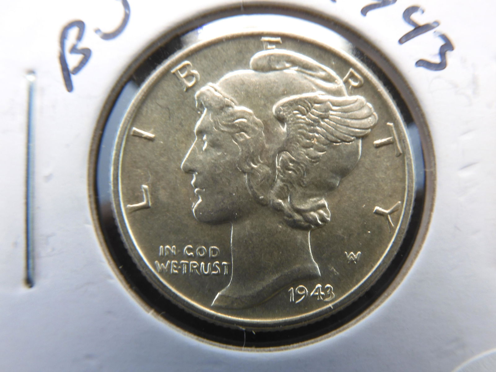 1943 Silver Mercury Dime - WWII Era! - Beautiful Details! (1 of 3)