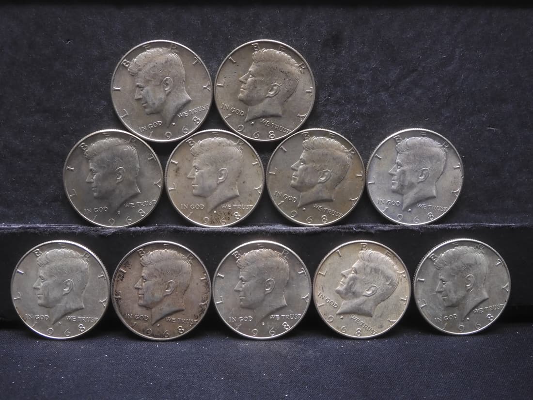 11- 1968-D Kennedy Half Dollars (1 of 5)