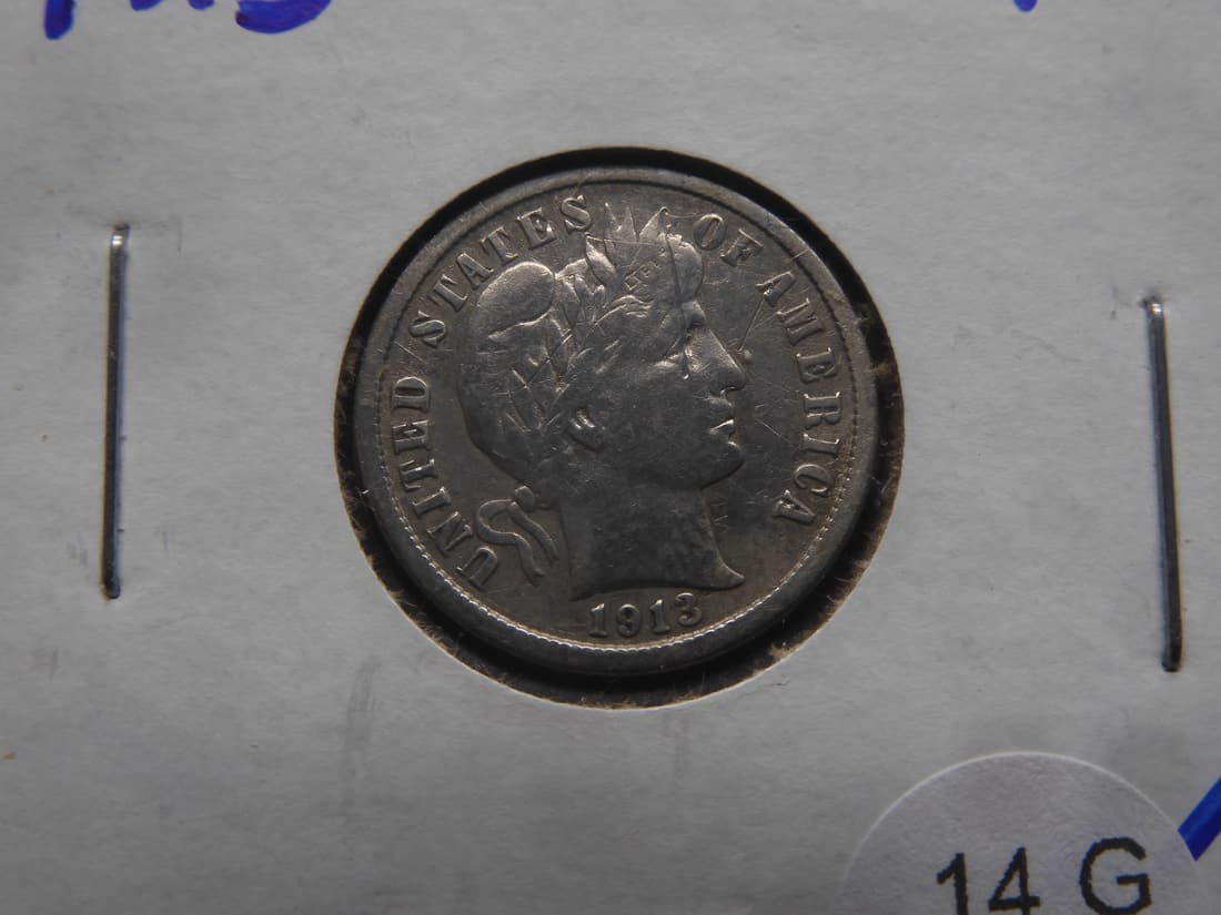 1913 Barber 10c. Better Grade (1 of 3)