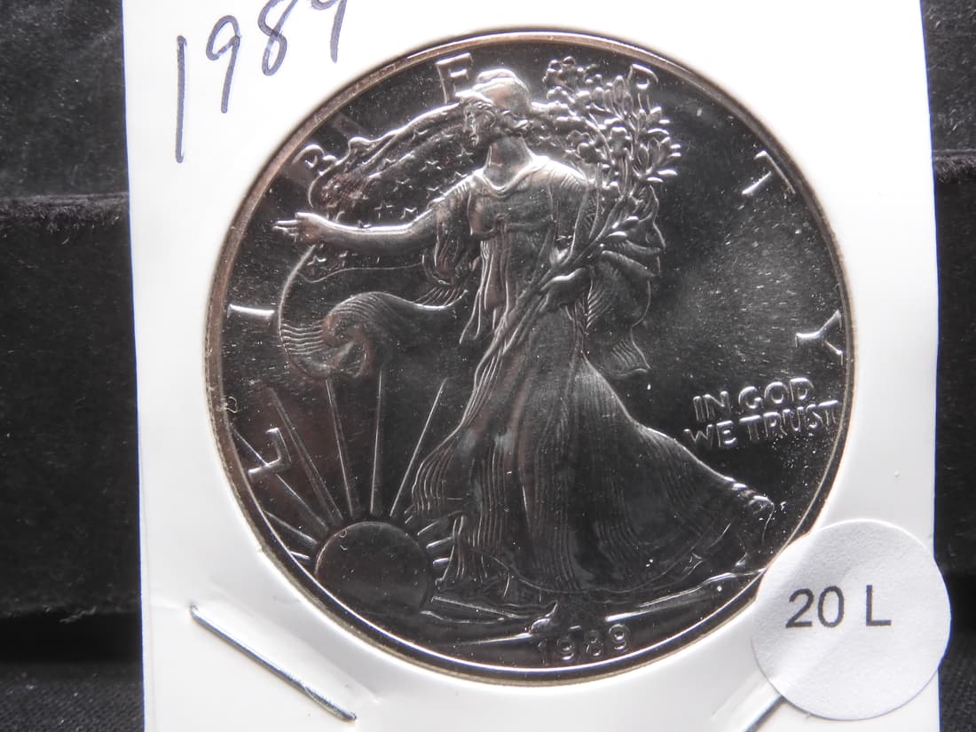 1989 Silver Eagle Dollar (1 of 3)
