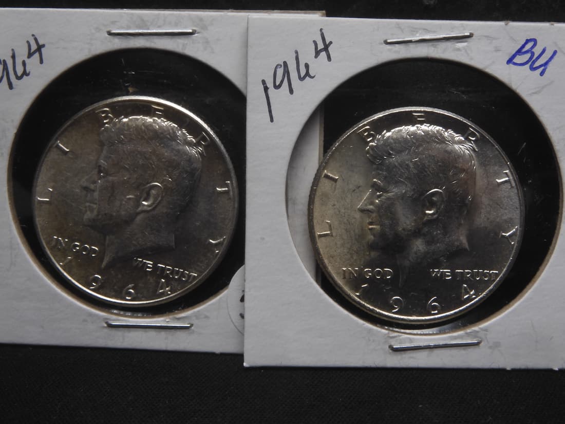(2) 1964 Kennedy Half Dollars (1 of 3)