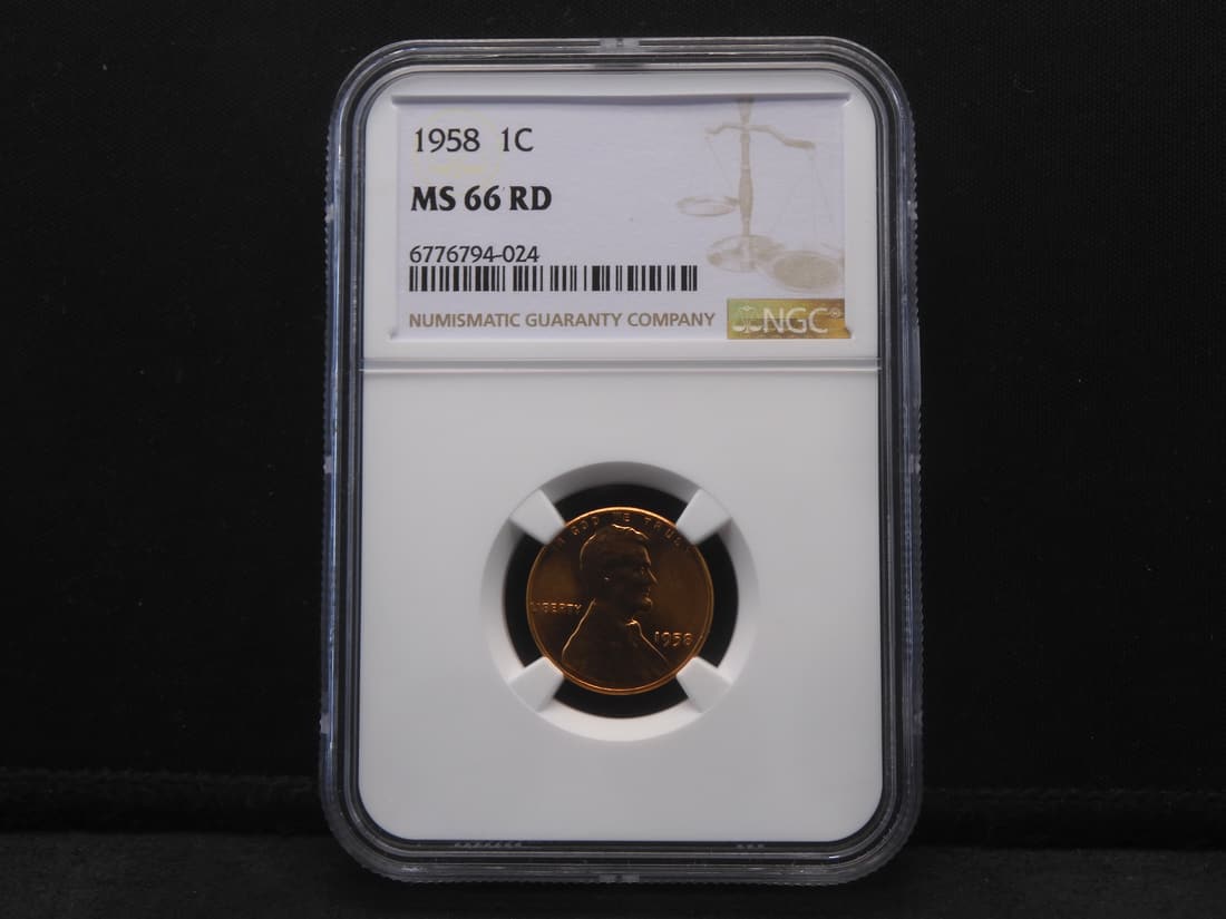 1958 Lincoln Wheat Cent - NGC MS66 RD (1 of 4)