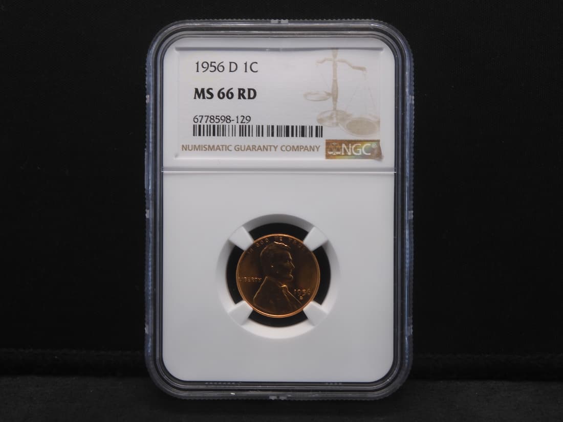 1956-D Lincoln Wheat Cent - NGC MS66 RD (1 of 4)