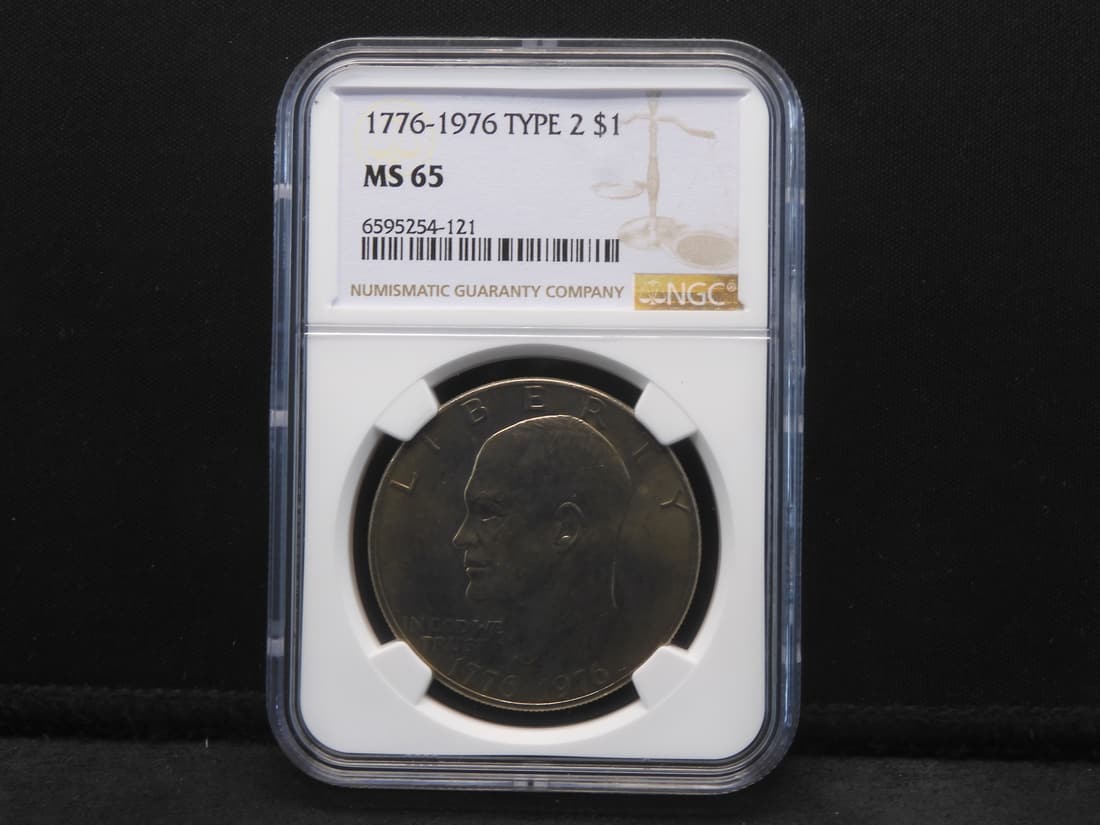 1776-1976 Type 2 Eisenhower Dollar - NGC MS65 (1 of 4)