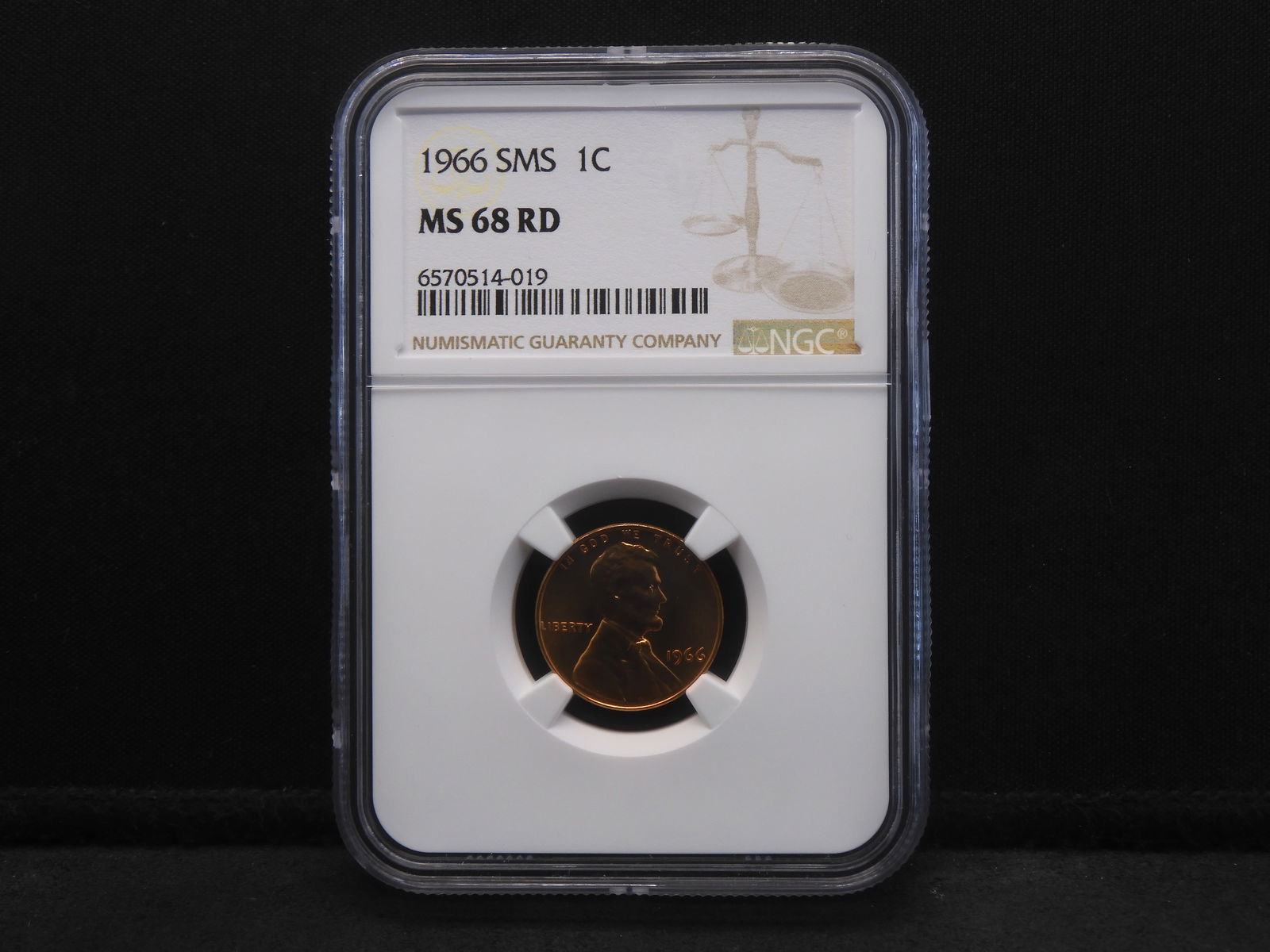 1966 SMS Special Mint Set Lincoln Cent - NGC MS68 RD (1 of 4)